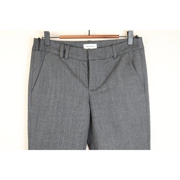 ZADIG&VOLTAIRE POSH STRIPE FRANGE CROPPED TROUSER BLACK EU 36 RAW HEM - Picture 2 of 14